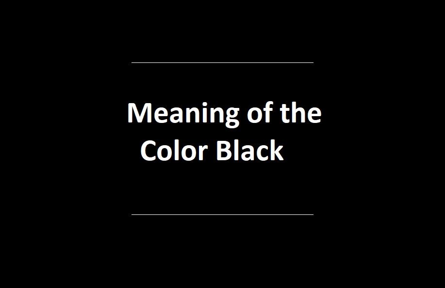 Meaning of the Color Black